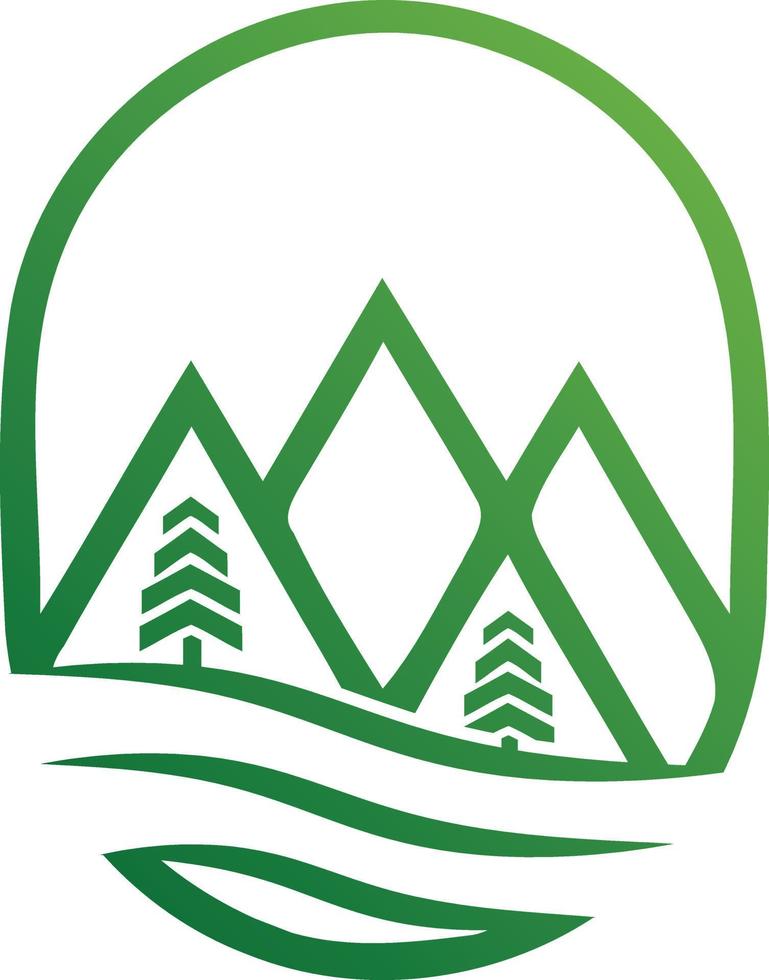 Modern summer camp brand logo vector