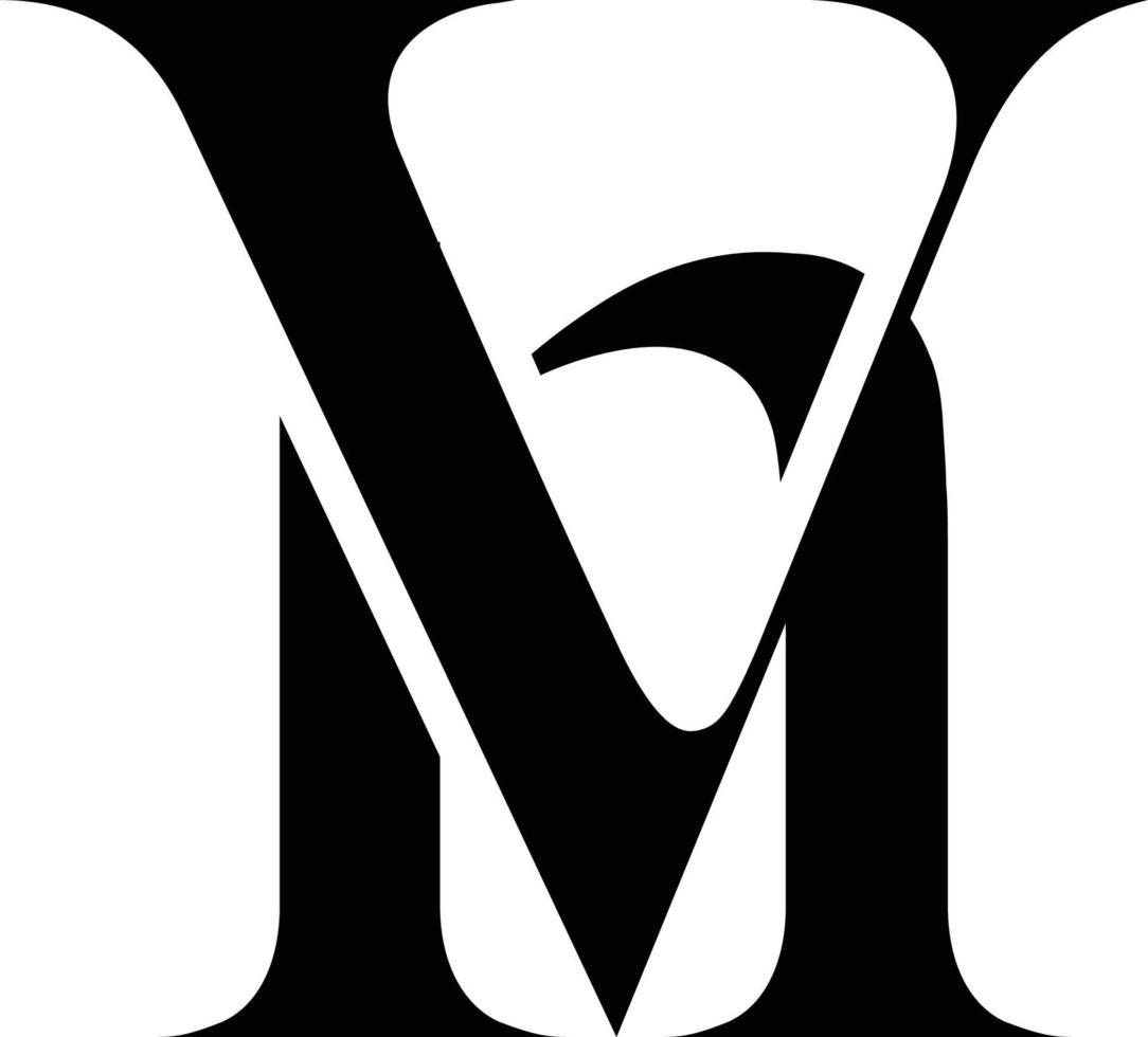 Vn luxury logo design vector