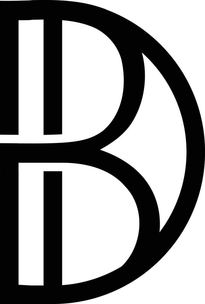 creativo db logo diseño vector