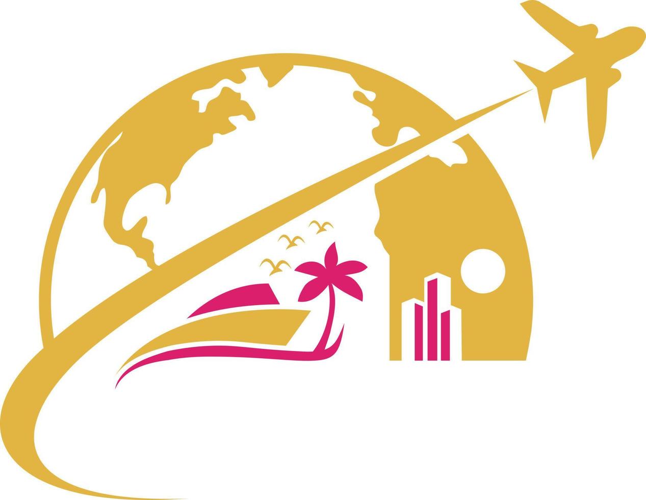 global travel logo vector