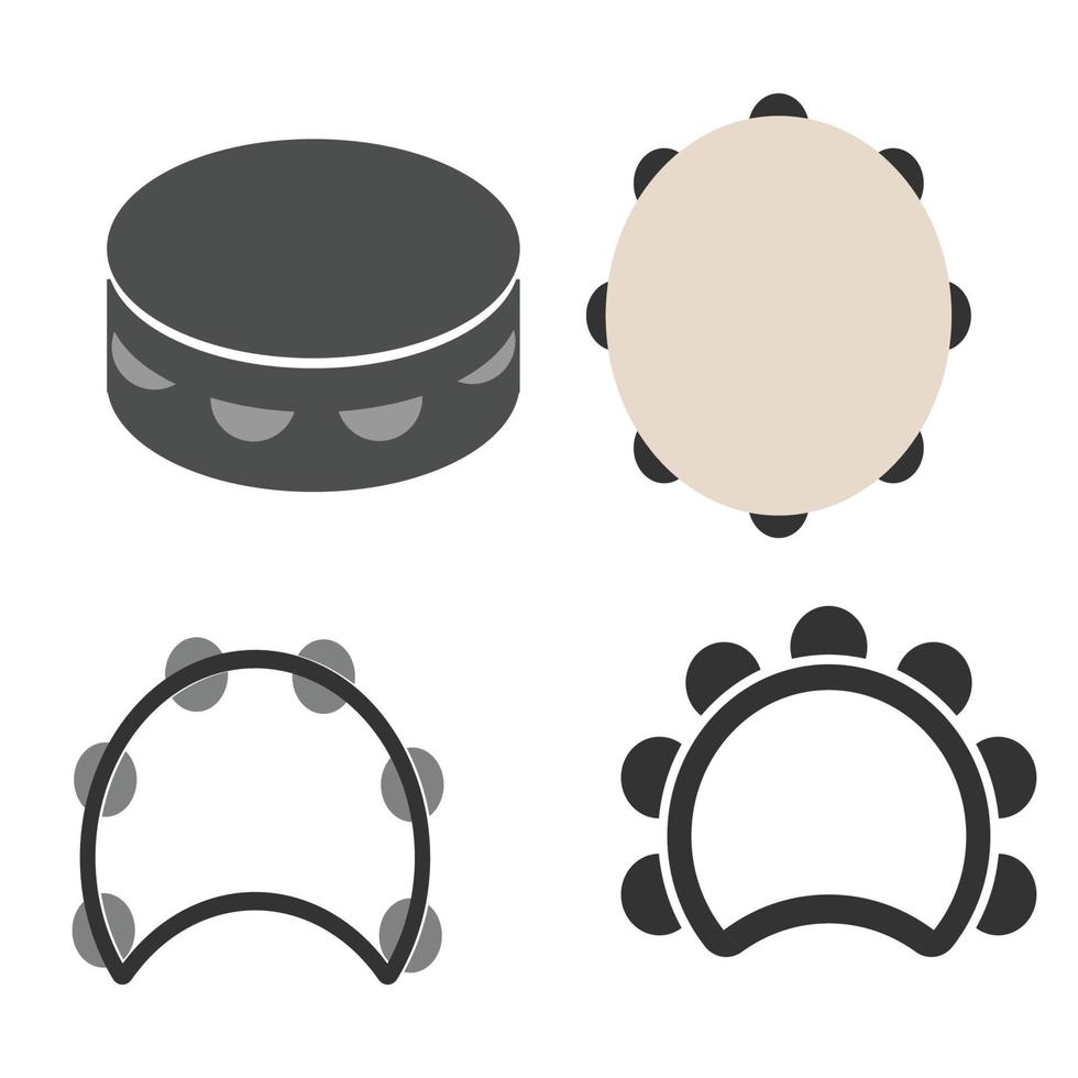 tambourine icon traditional musical instruments vector