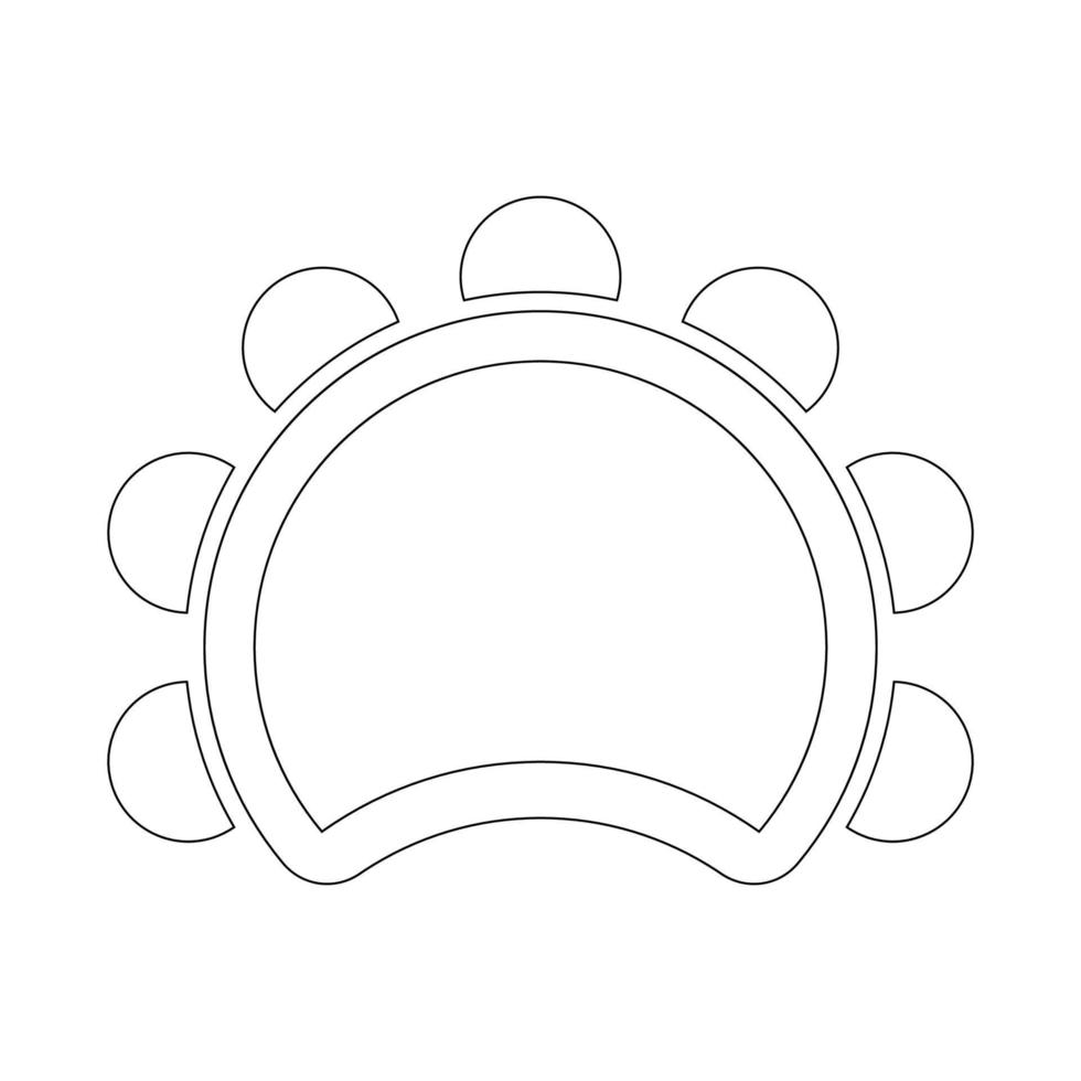 tambourine icon traditional musical instruments vector