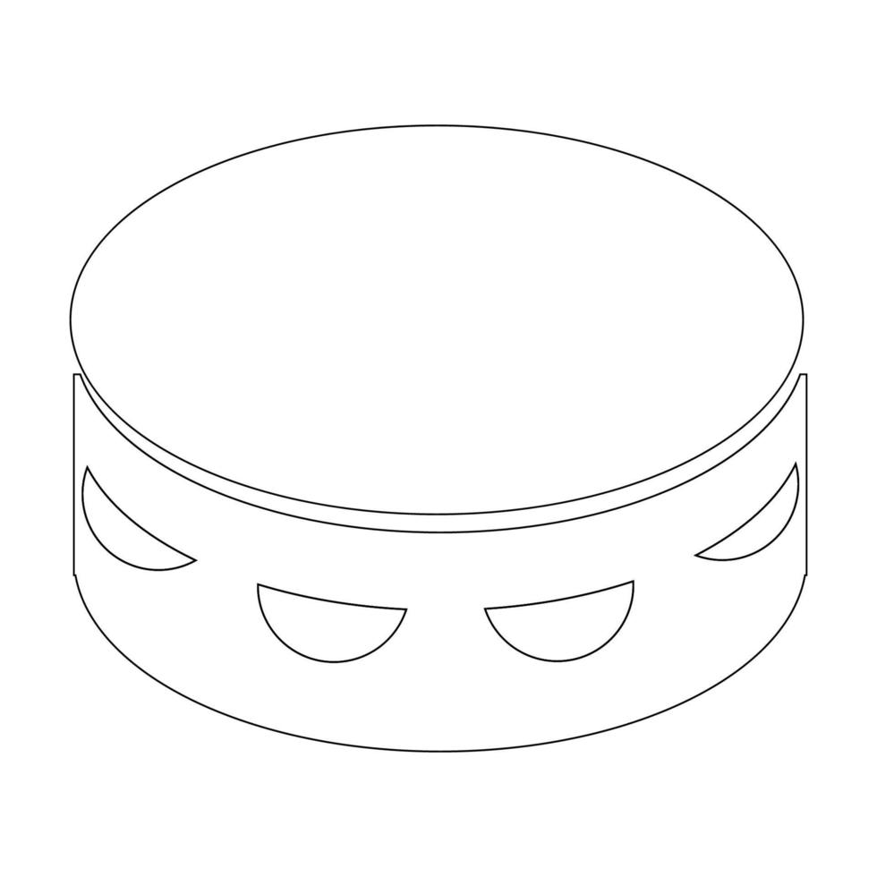 tambourine icon traditional musical instruments vector