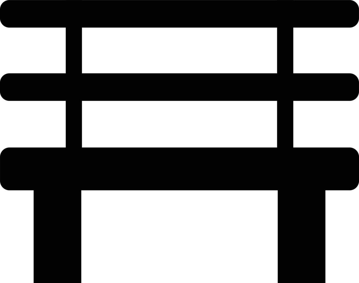 bench symbol is isolated on a white background vector