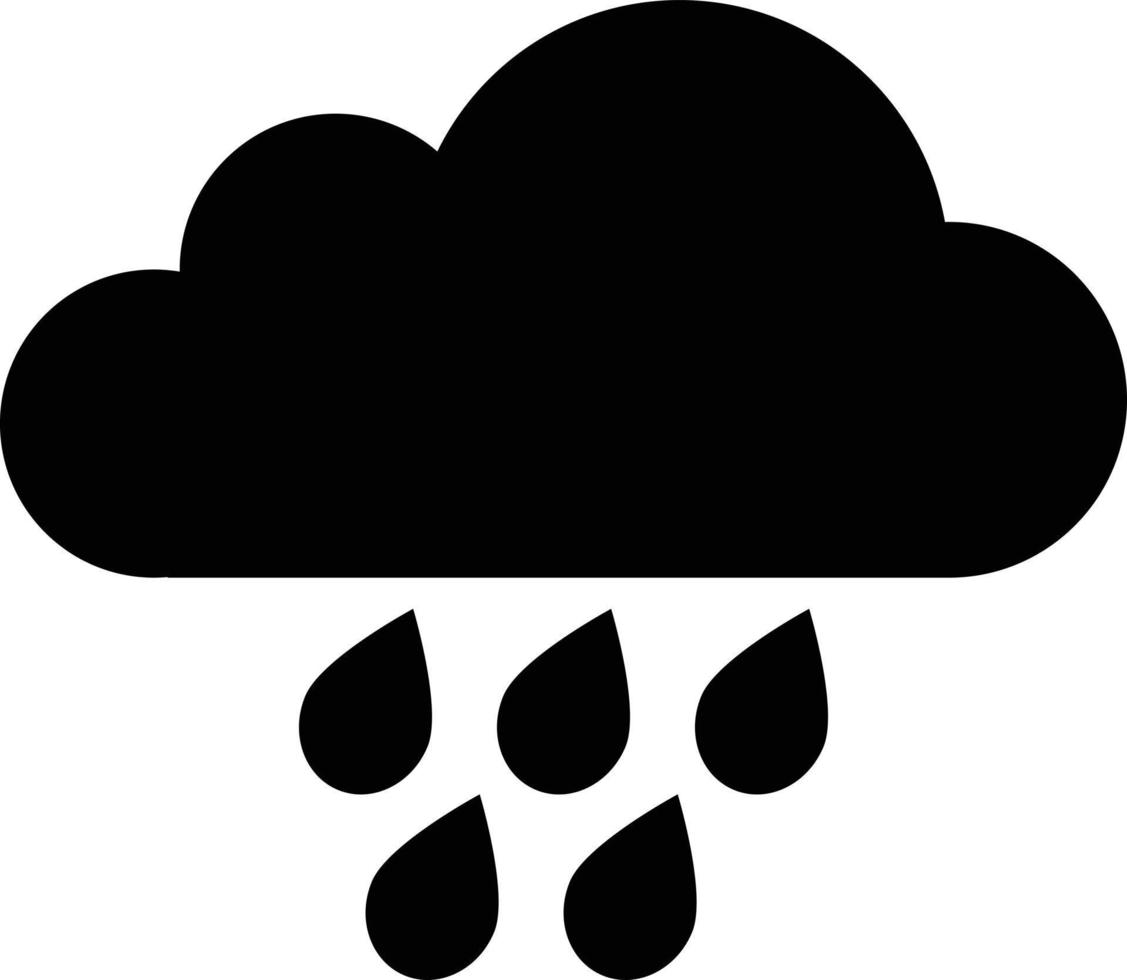 Hard Rain icon in trendy style isolated on white background . Rain cloud sign vector