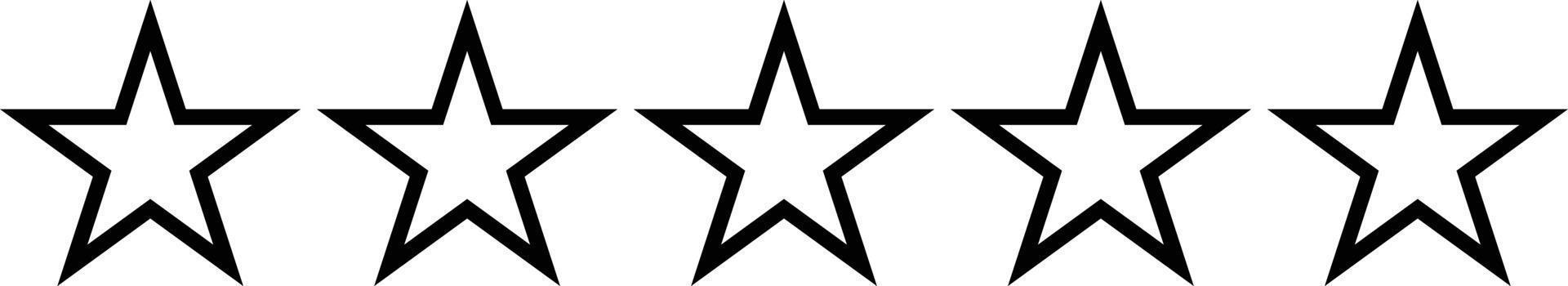 cliente revisión icono, calidad clasificación, comentario, cinco estrellas símbolo vector en blanco antecedentes