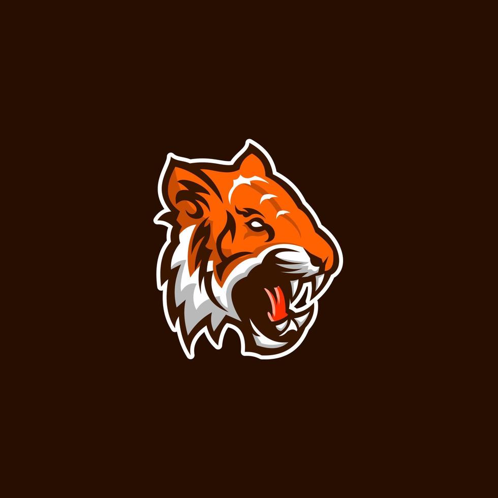 Vector Illustration of Tiger Mascot Logo