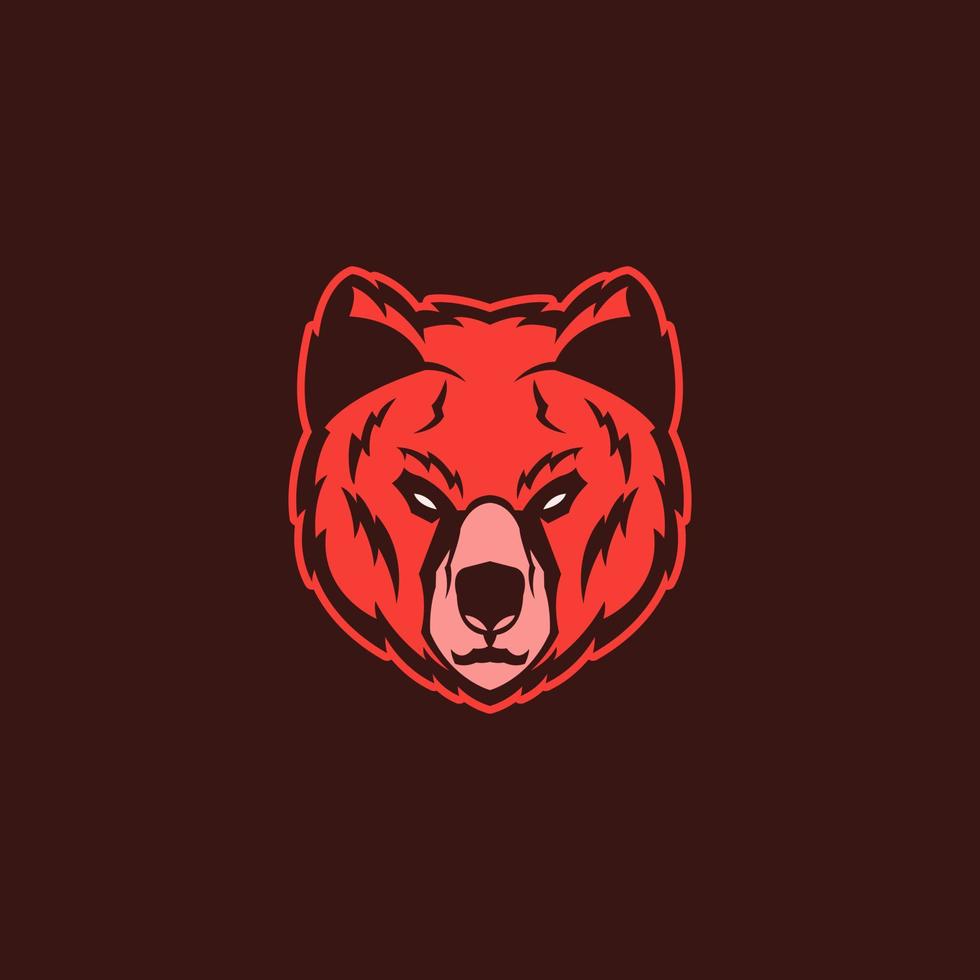 Vector Illustration of Bear Mascot Logo
