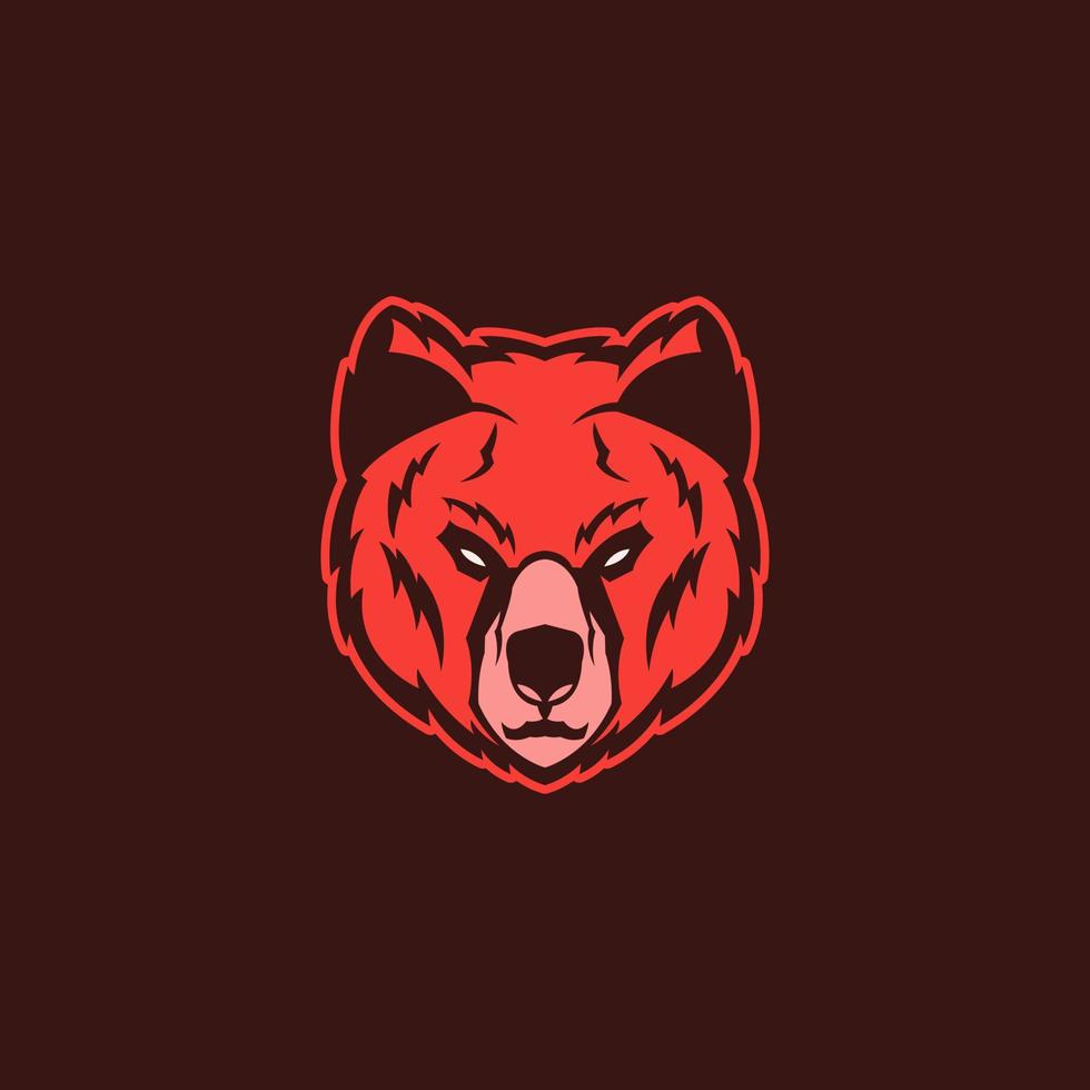 vector ilustración de oso mascota logo