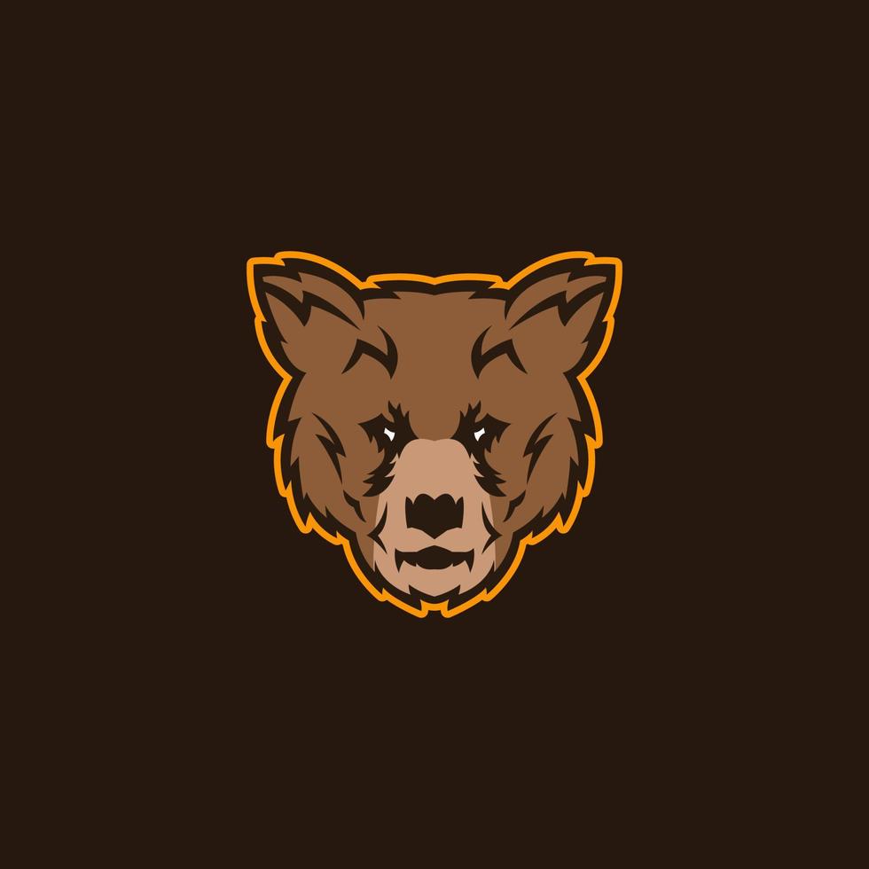 vector ilustración de oso mascota logo