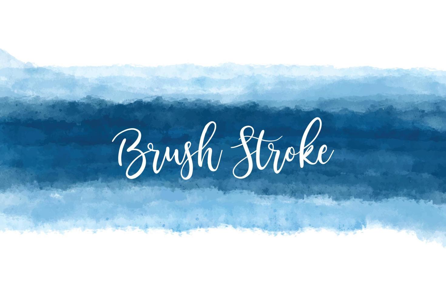 Modern blue brush stroke watercolor background vector