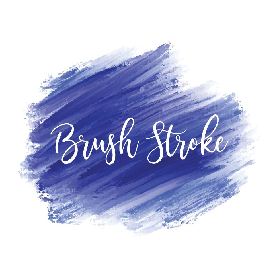 Modern blue brush stroke watercolor design vector