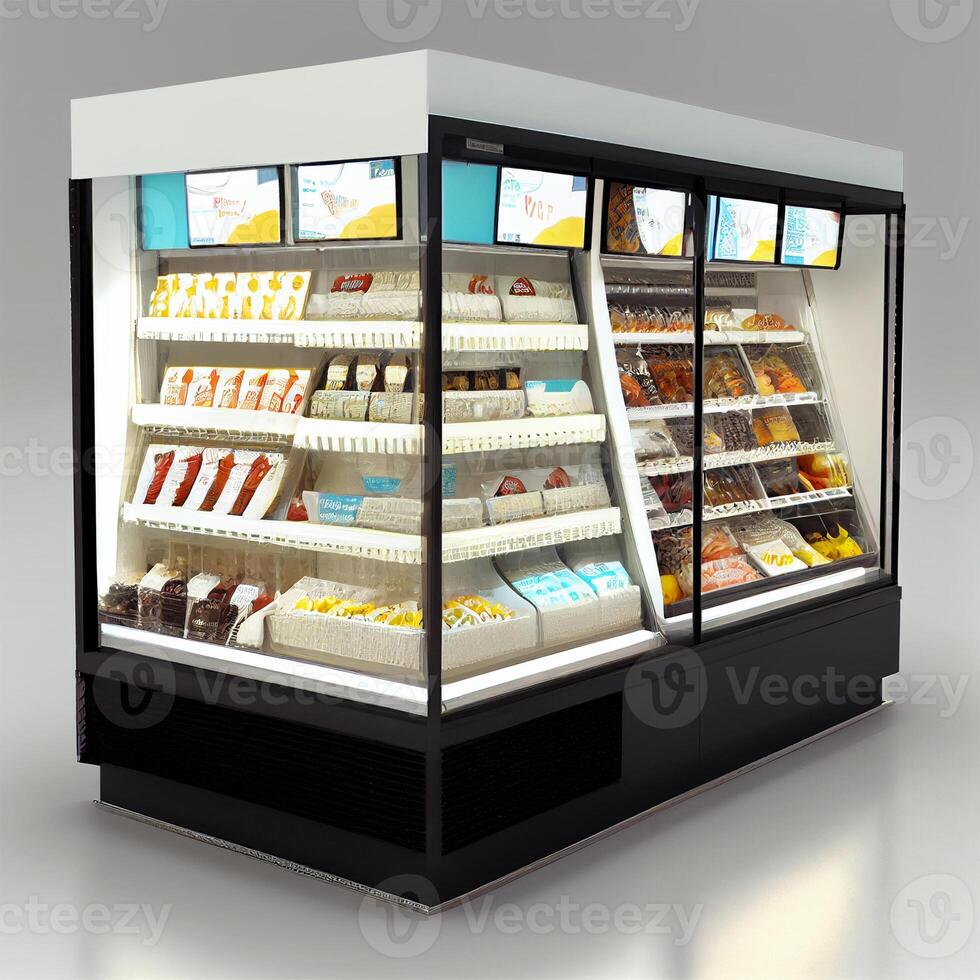Realistic Abstract Showcase of Grocery Store, Department Store or Supermarket - Image photo