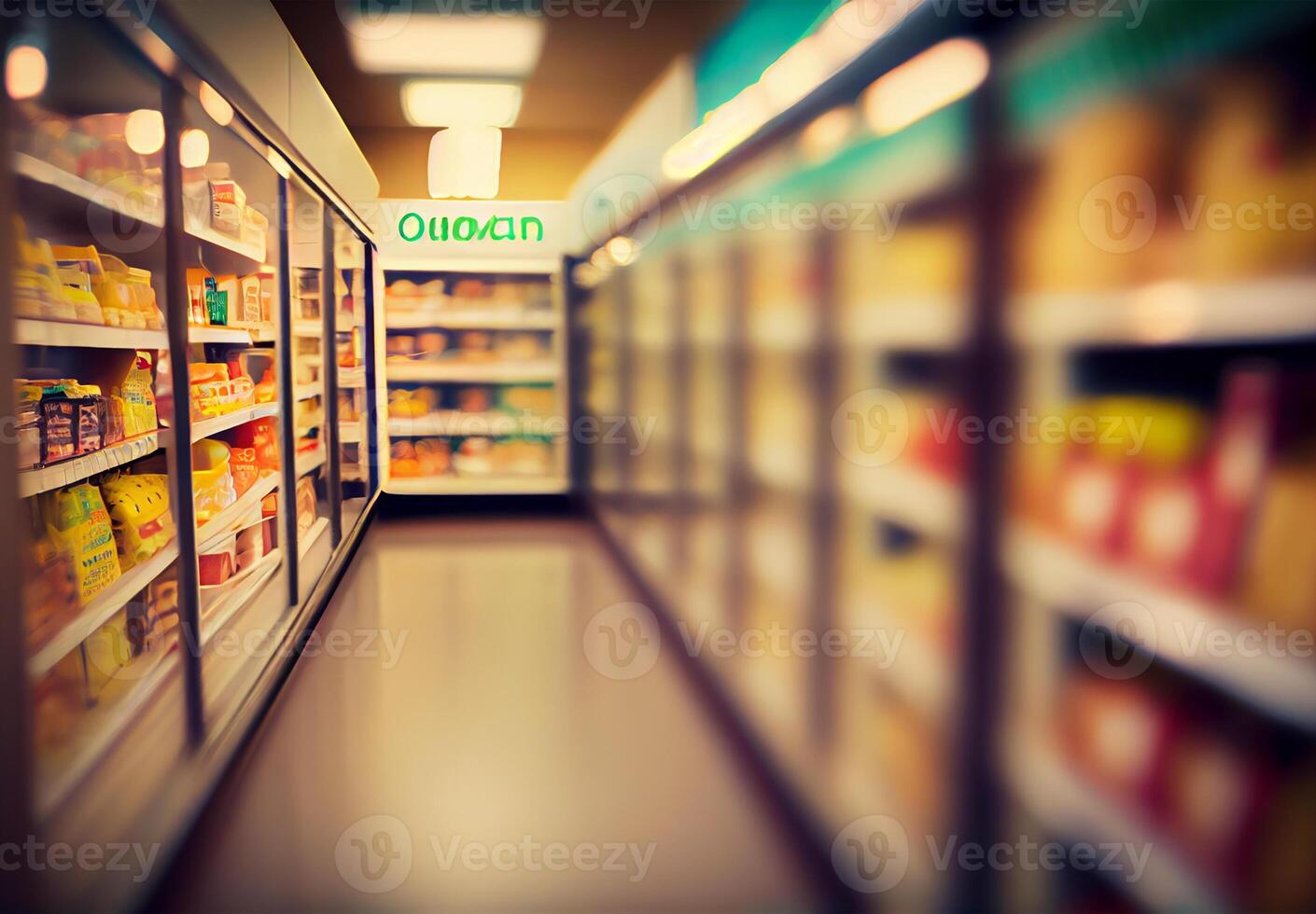 Realistic Blur Background of Store, Department Store, Supermarket or Grocery Store - Image photo