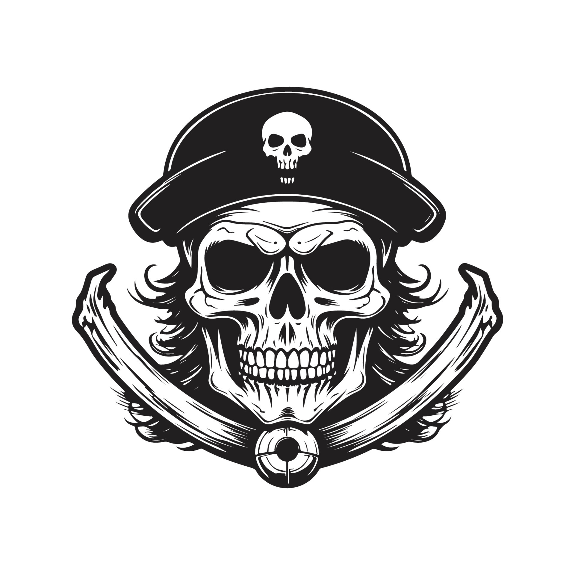 Free Vector  Hand drawn pirate logo template