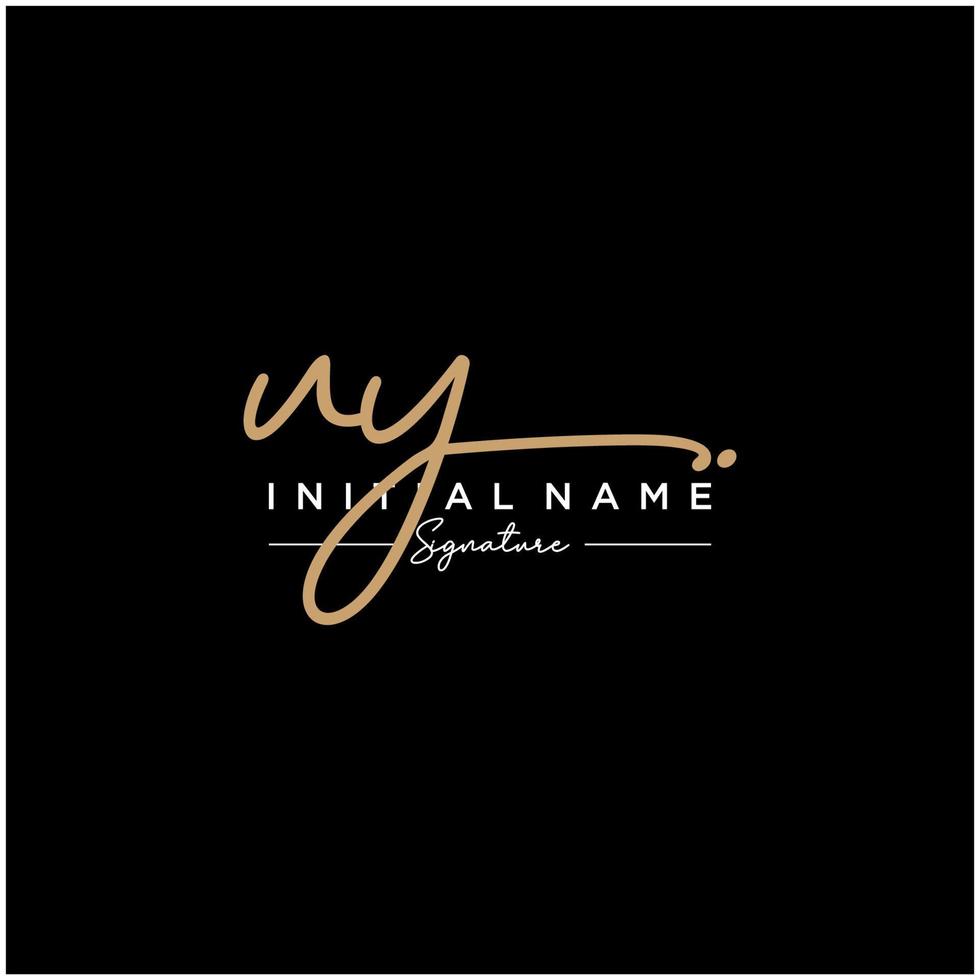 Letter UY Signature Logo Template Vector