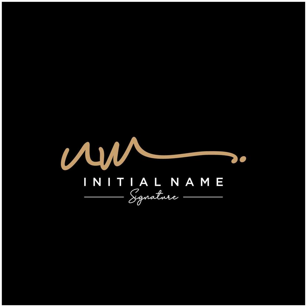 Letter UW Signature Logo Template Vector 22086339 Vector Art at Vecteezy