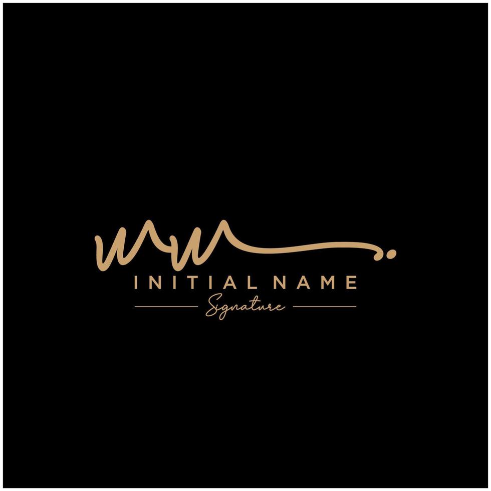 Letter WW Signature Logo Template Vector
