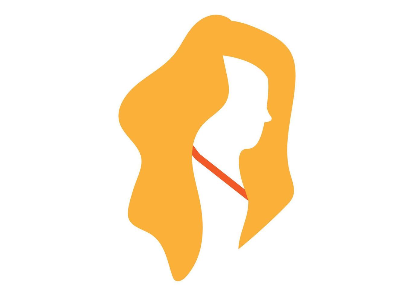 mujer icono logo diseño modelo vector aislado