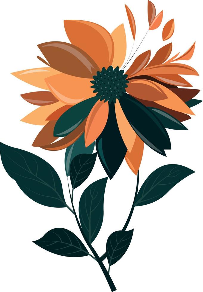 Abstract  flower design. vector