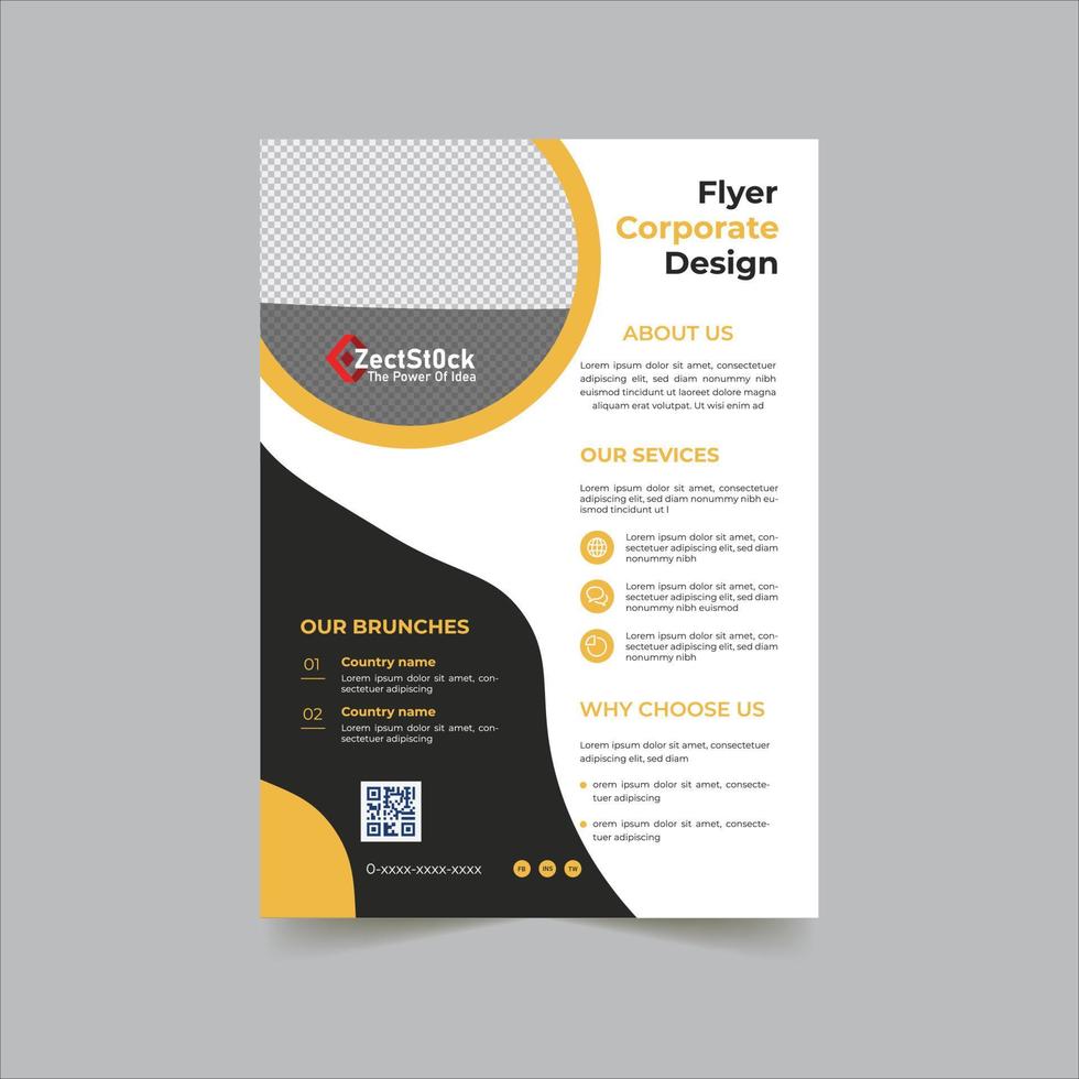 Modern Corporate Business Flyer Free Vector