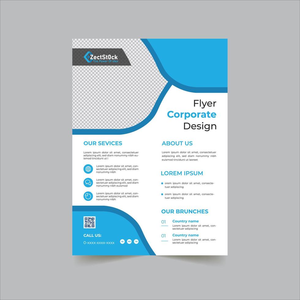 Modern Corporate Business Flyer Free Vector