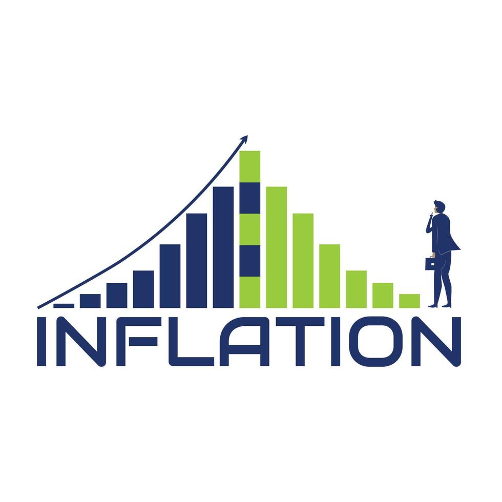 inflation graph, money graph, earn graph vector