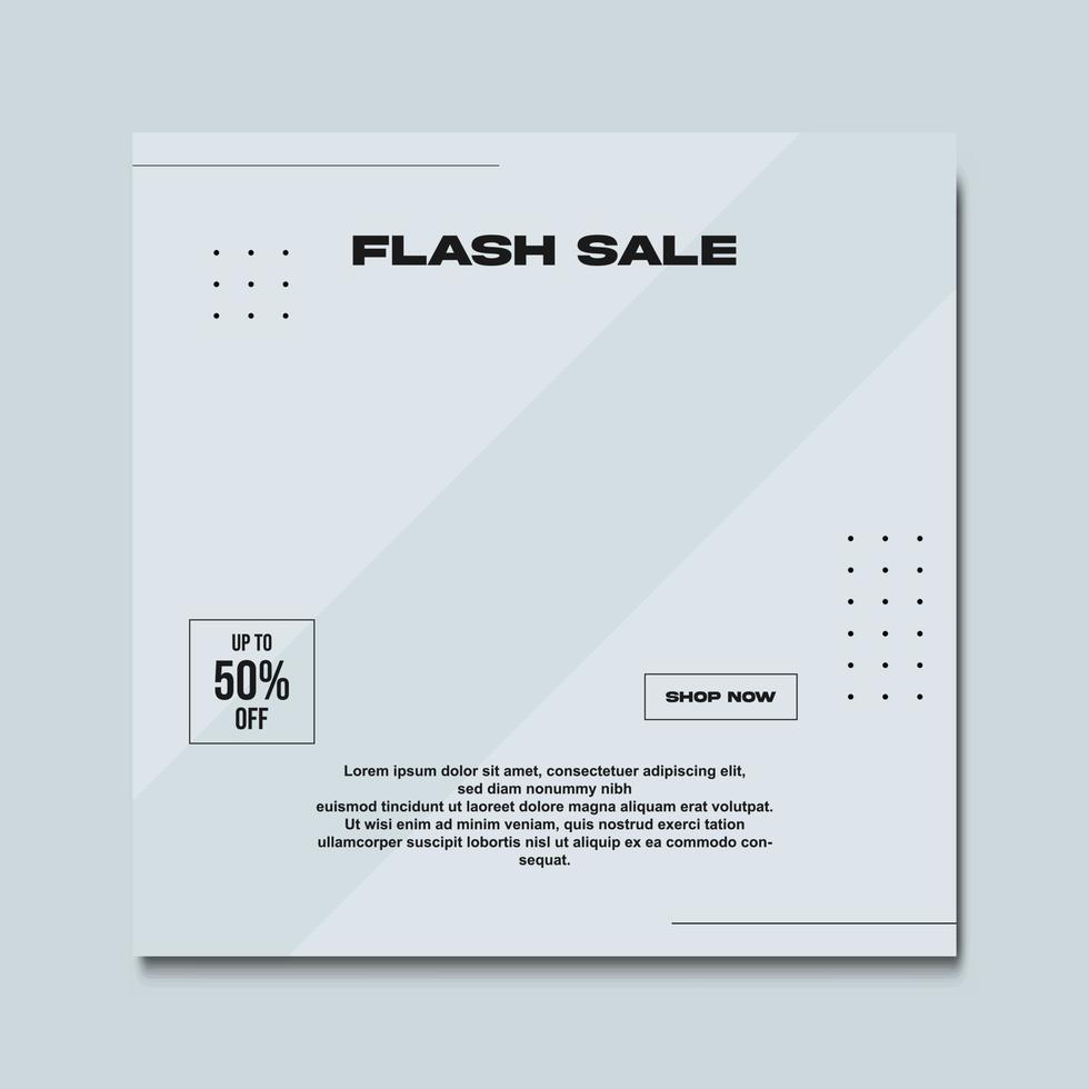 Flash Sale Banners Social Media Posts Template vector