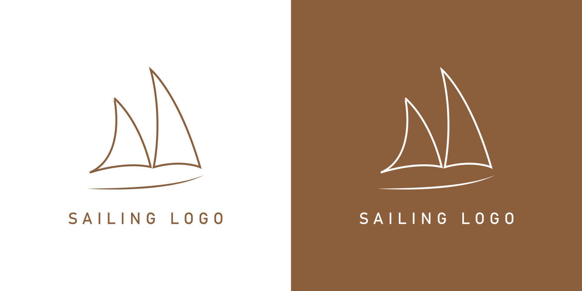 Sailing Logo Design Template, with Multiple Background.can be Used for Your Business and Company vector