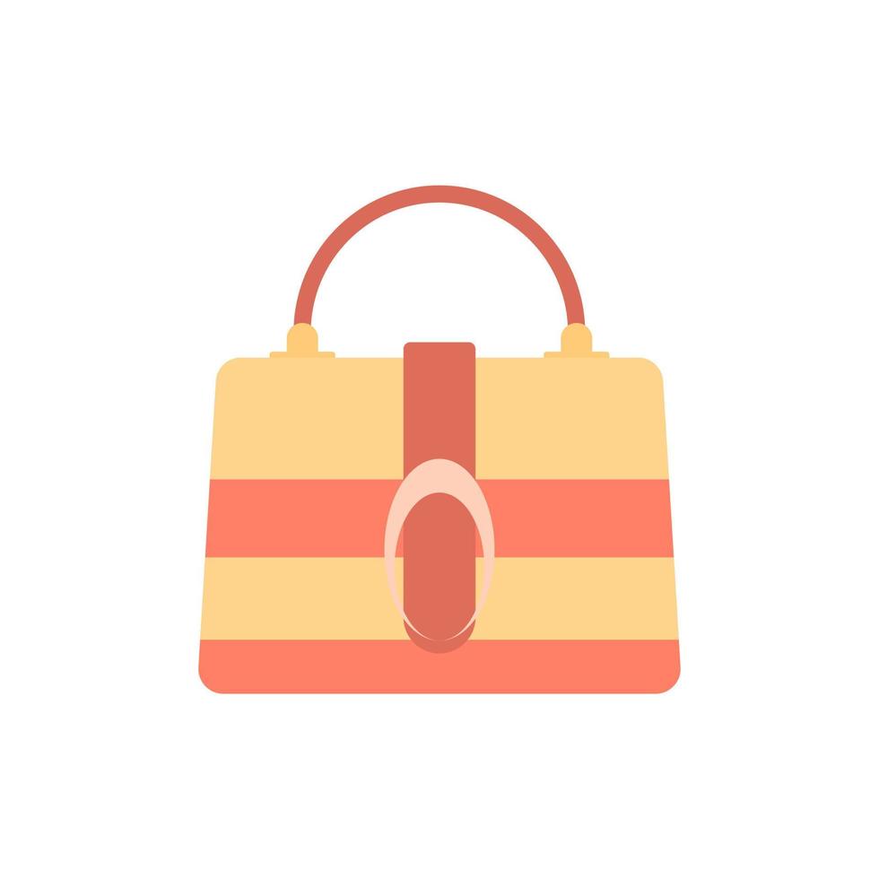 woman handbag flat design vector illustration. Leather handbags. Woman colorful luxury modern hand bag with handle, beautiful clutch and accessory vector