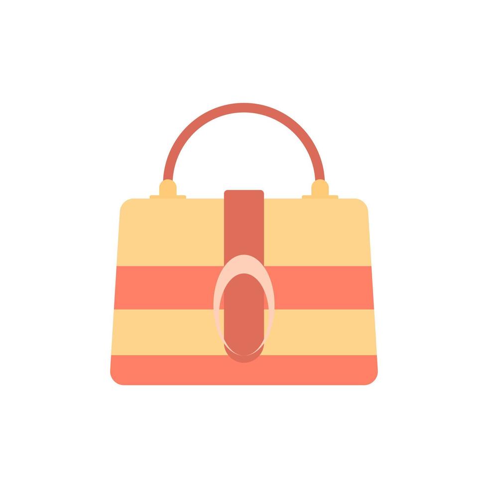 mujer bolso plano diseño vector ilustración. cuero bolsos de mano mujer vistoso lujo moderno mano bolso con manejar, hermosa embrague y accesorio vector