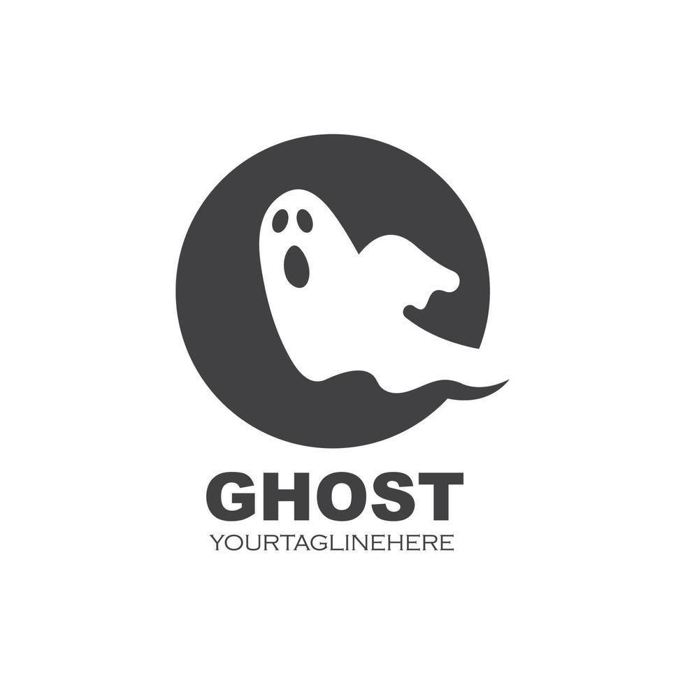 ghost logo vector template illustration