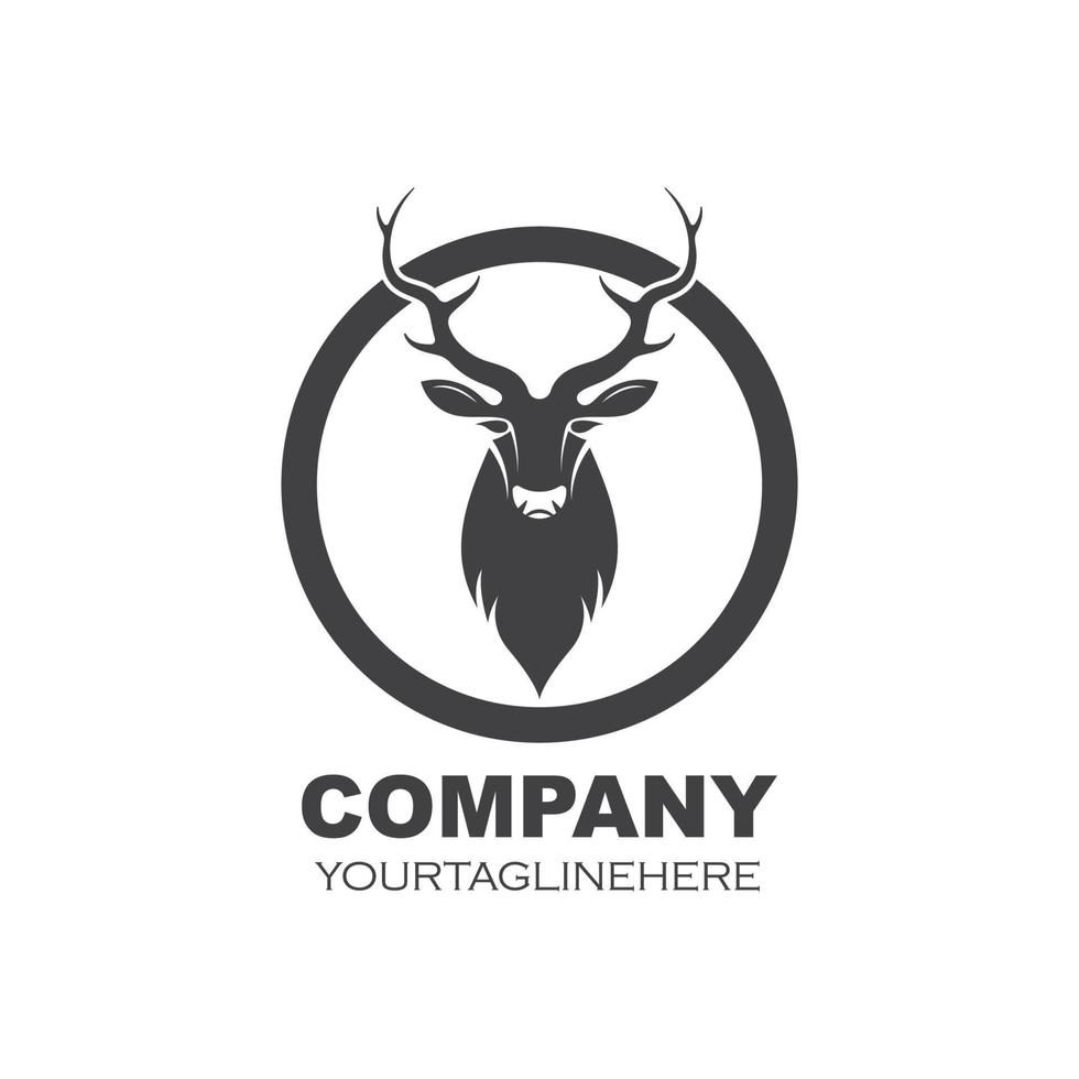 ciervo ilustracion logo vector icono diseño