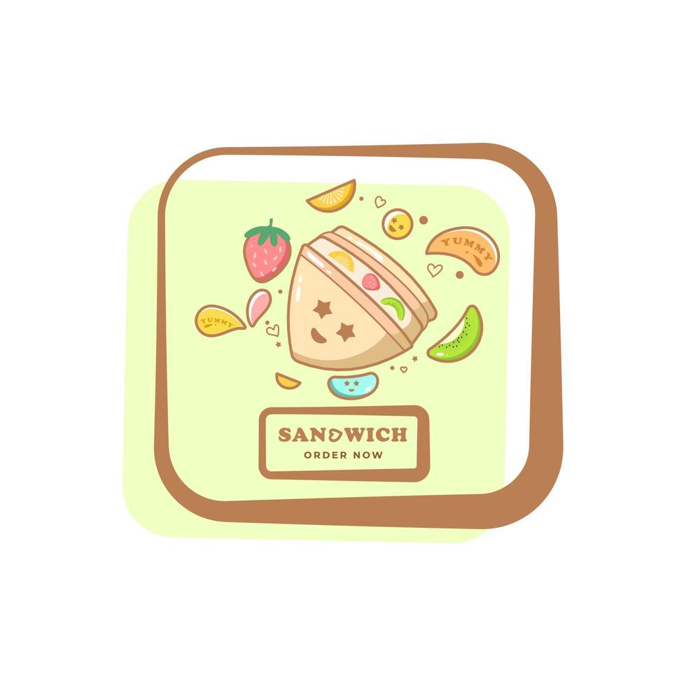 Sandwich label illustration.suitable for your business 22086860 Vector