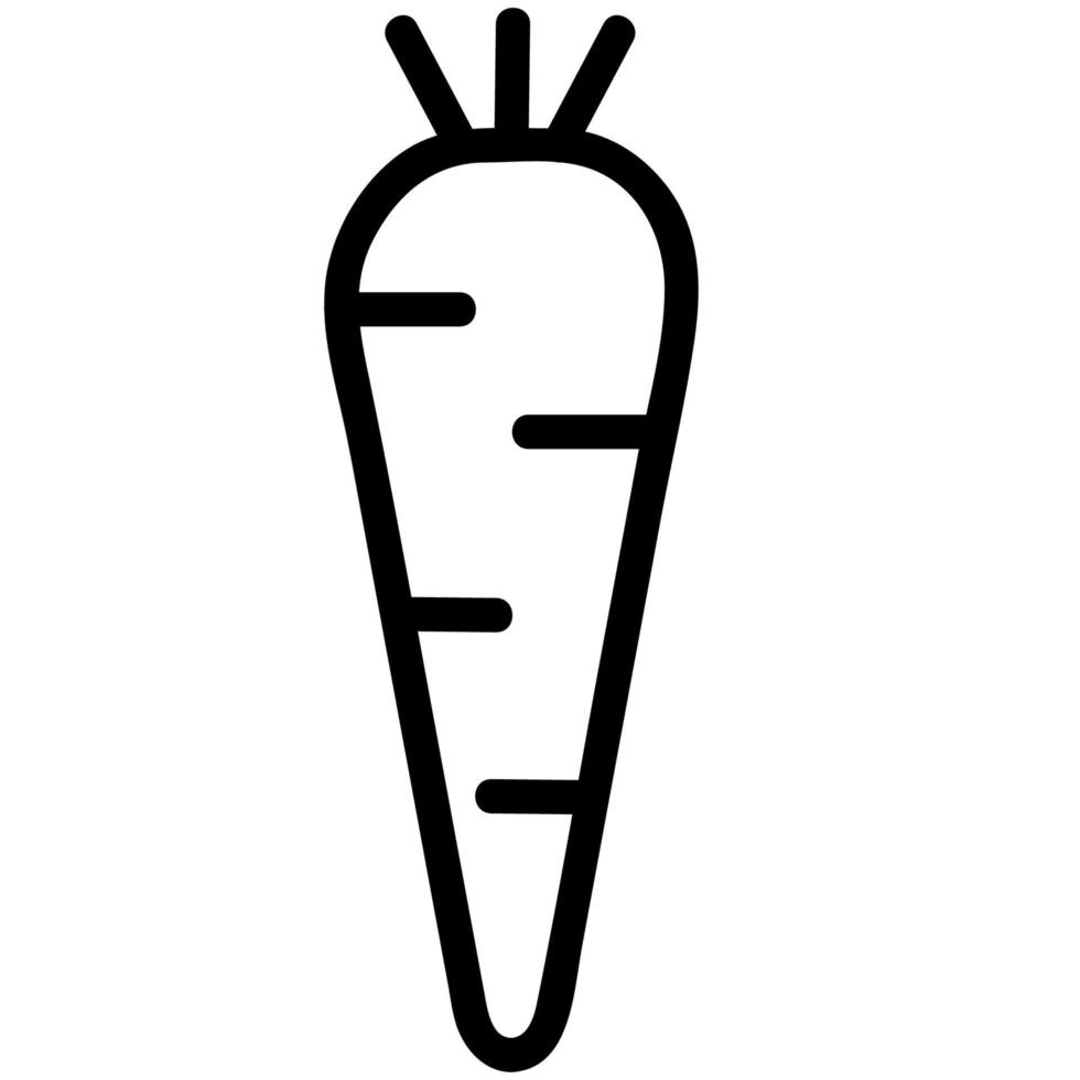 The carrots. Icon vector