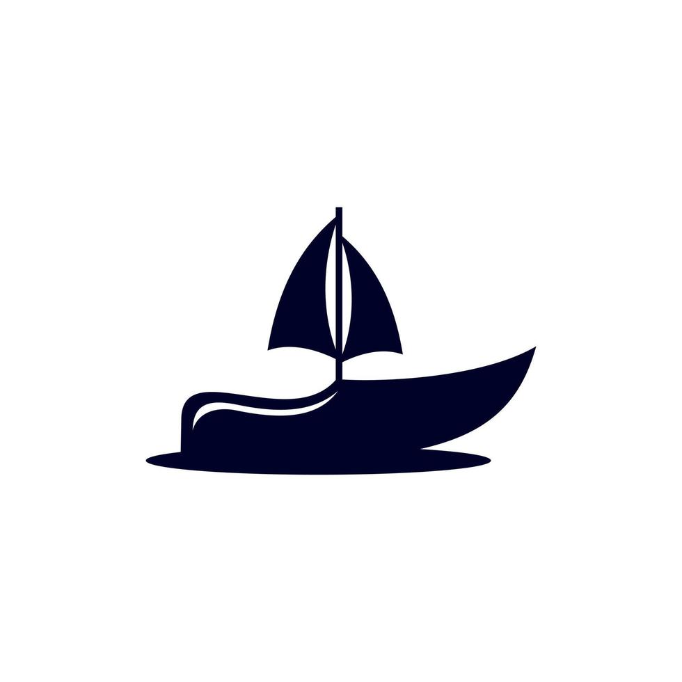 Sailboat sea modern creative logo vector