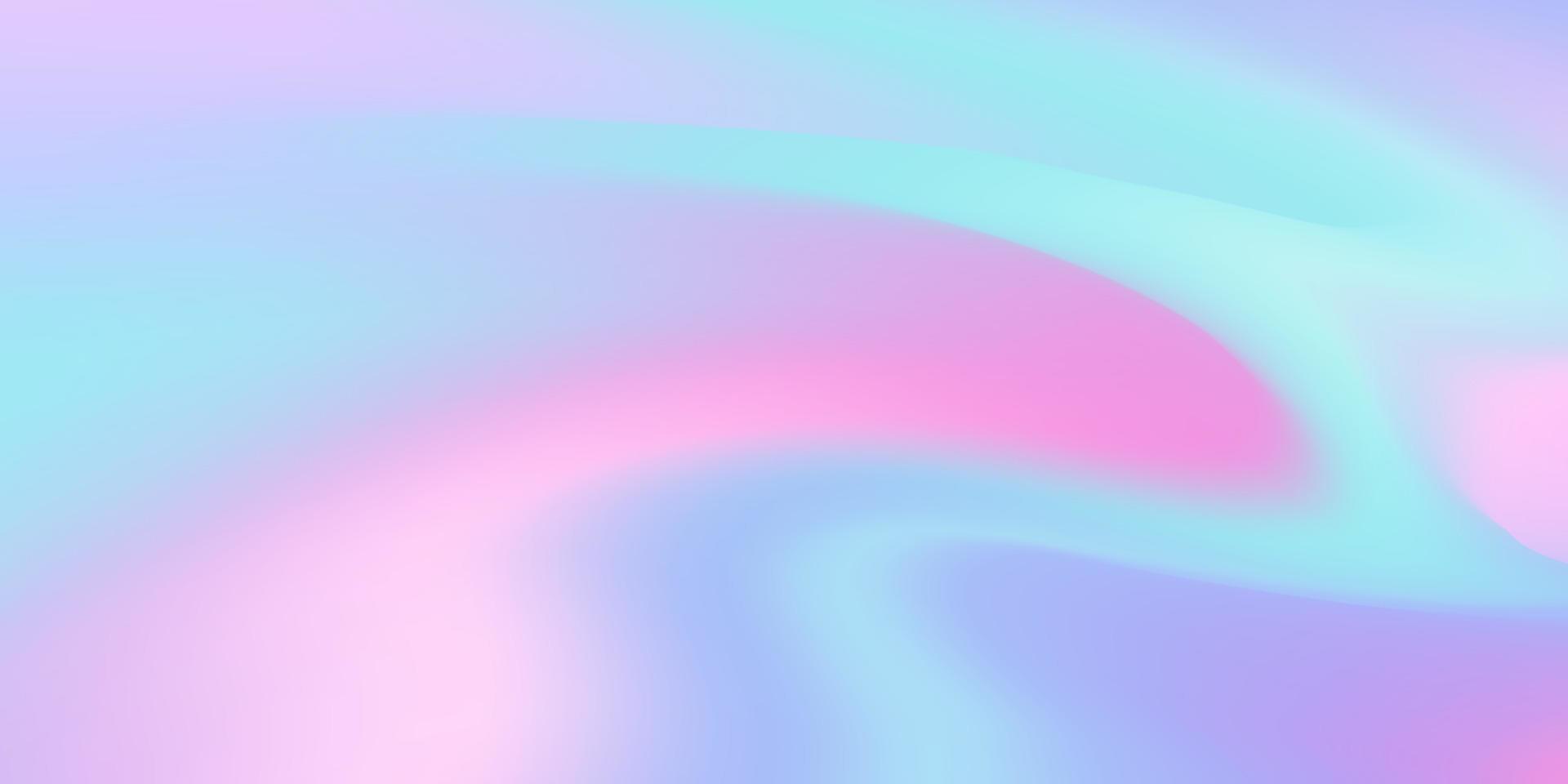 Unfocused pastel mesh y2k horizontal background. Smooth foil blurred futuristic template. Holographic 00s hipster style backdrop. Blank spectrum gradient cover. vector