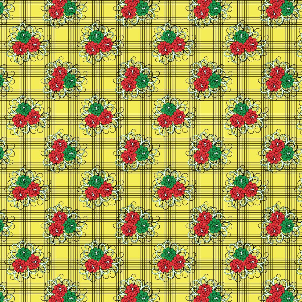 Beautiful watercolor flower patterns on white background. pattern design and print design vector