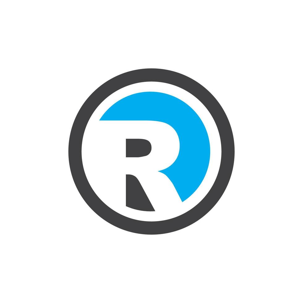 r letra logo negocio vector