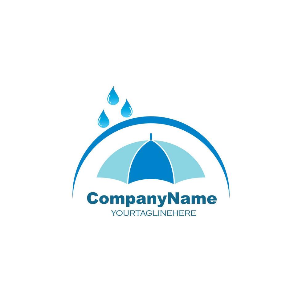 umbrella logo icon  vector illustration