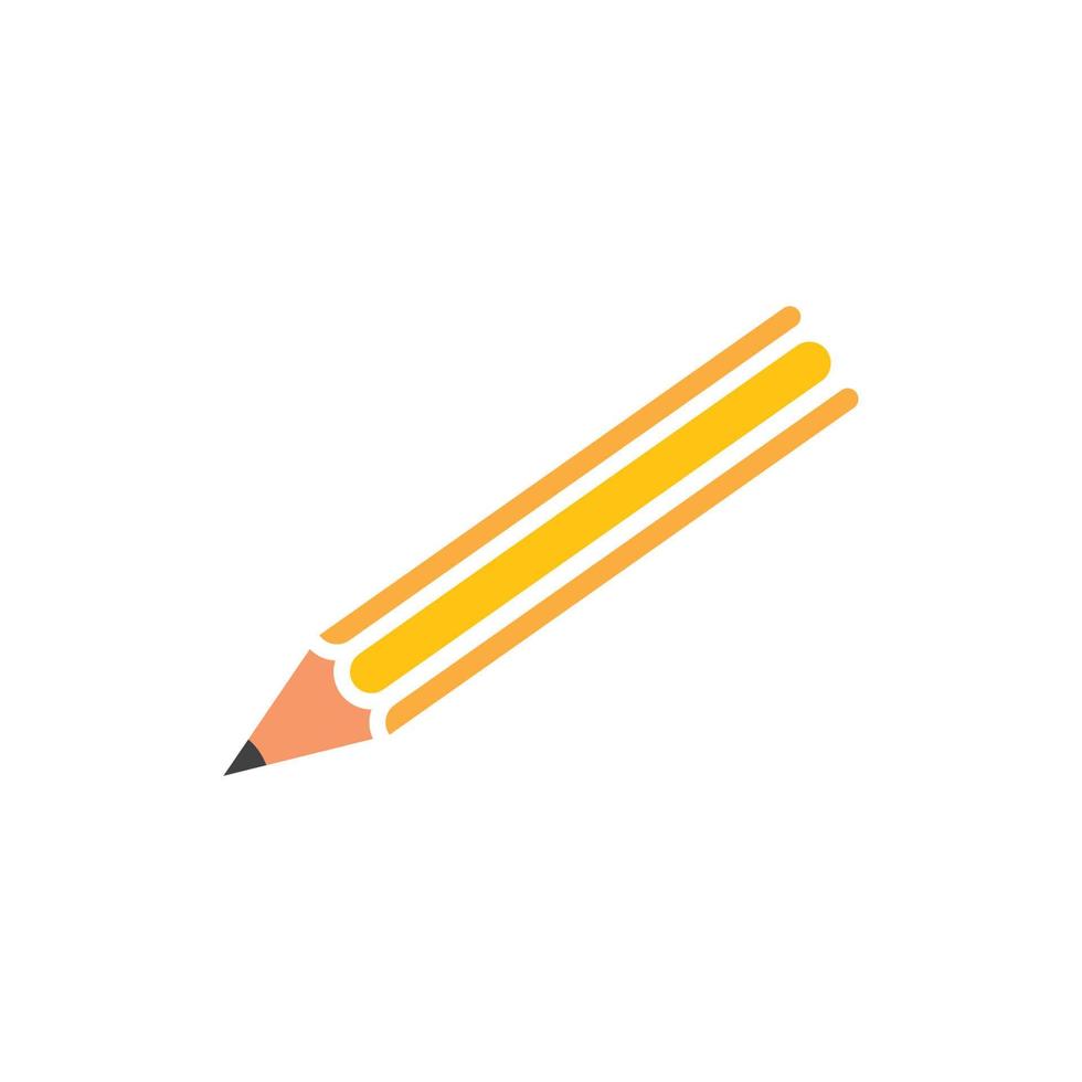 pencil vector illustration icon and logo of education