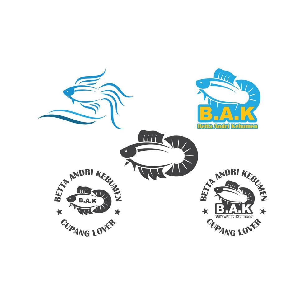 Betta pescado icono vector ilustración diseño