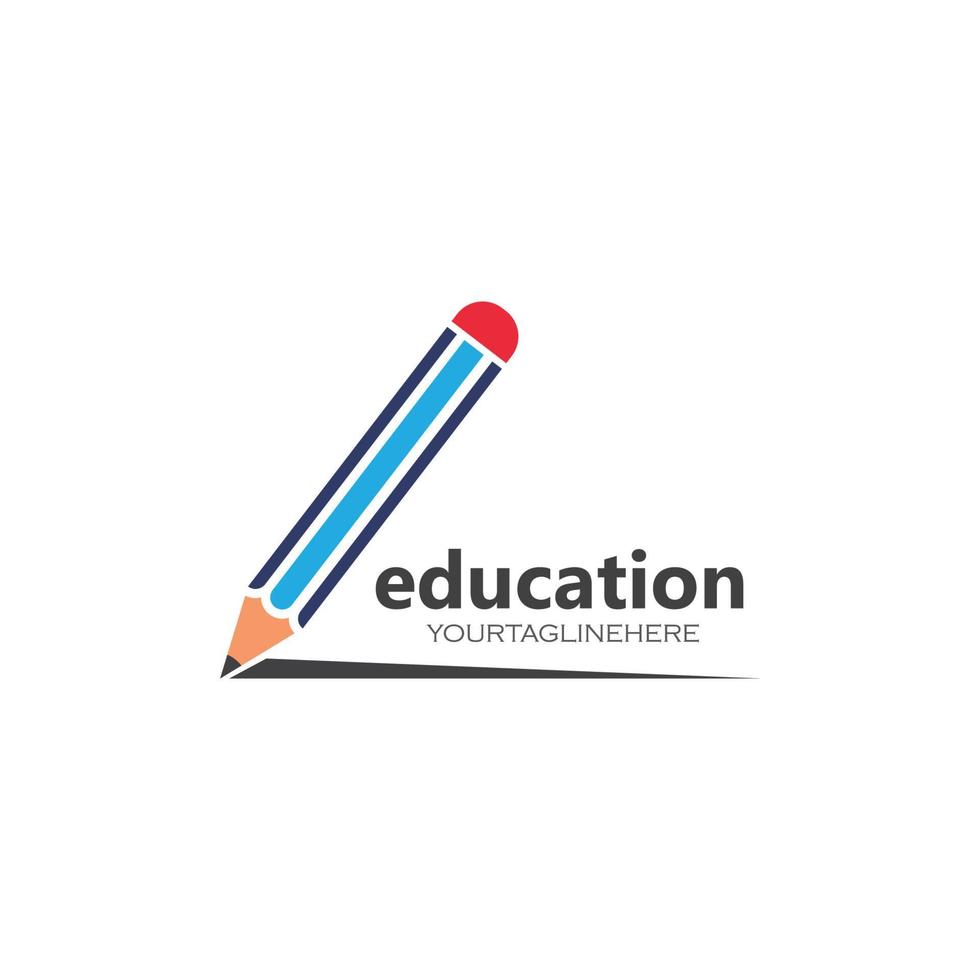 lápiz vector ilustración icono y logo de educación