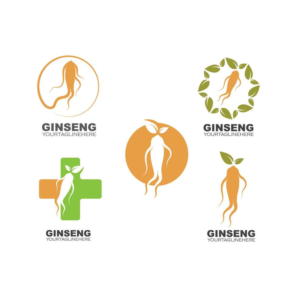 ginseng ilustración icono vector diseño