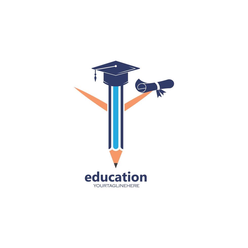 pencil vector illustration icon and logo of education