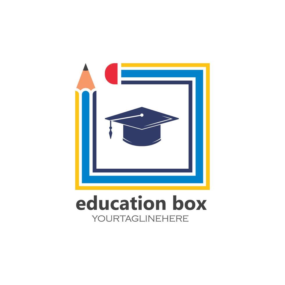 pencil vector illustration icon and logo of education