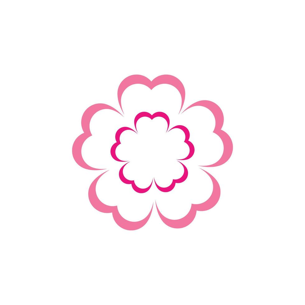 diseño de ilustración de vector de icono de flor