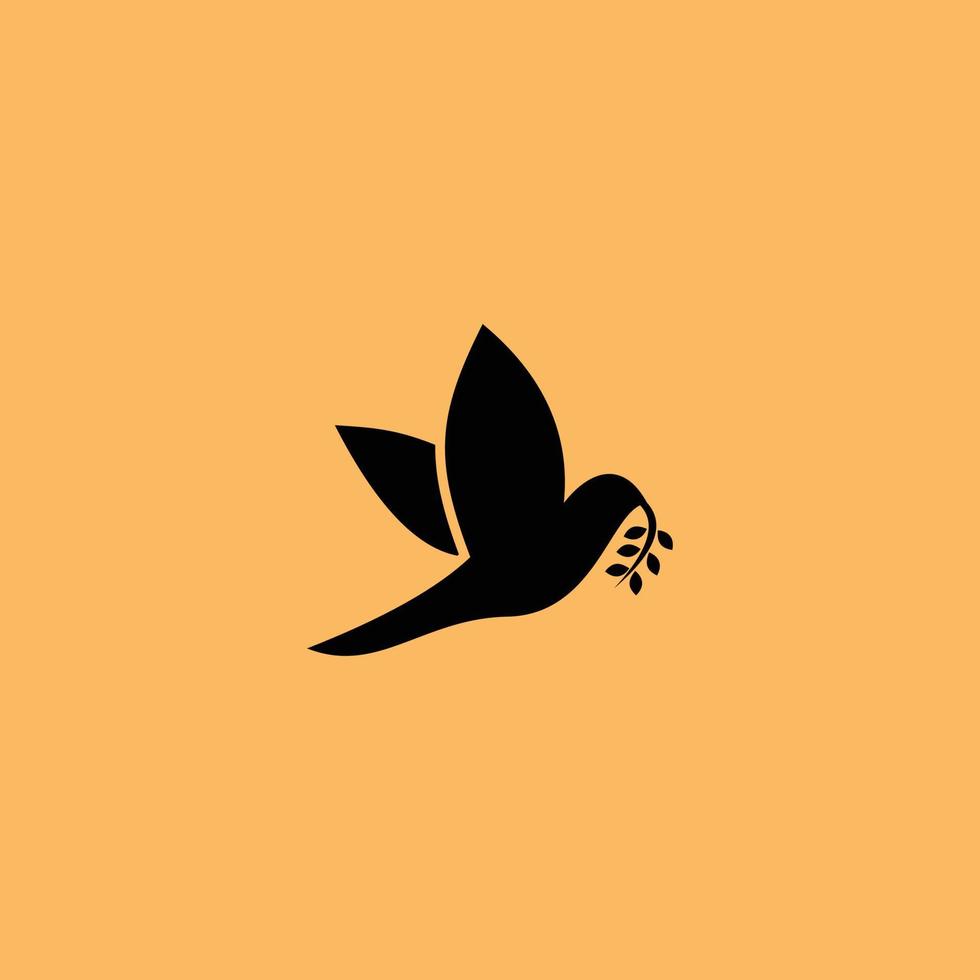 Pigeons fly with food vector