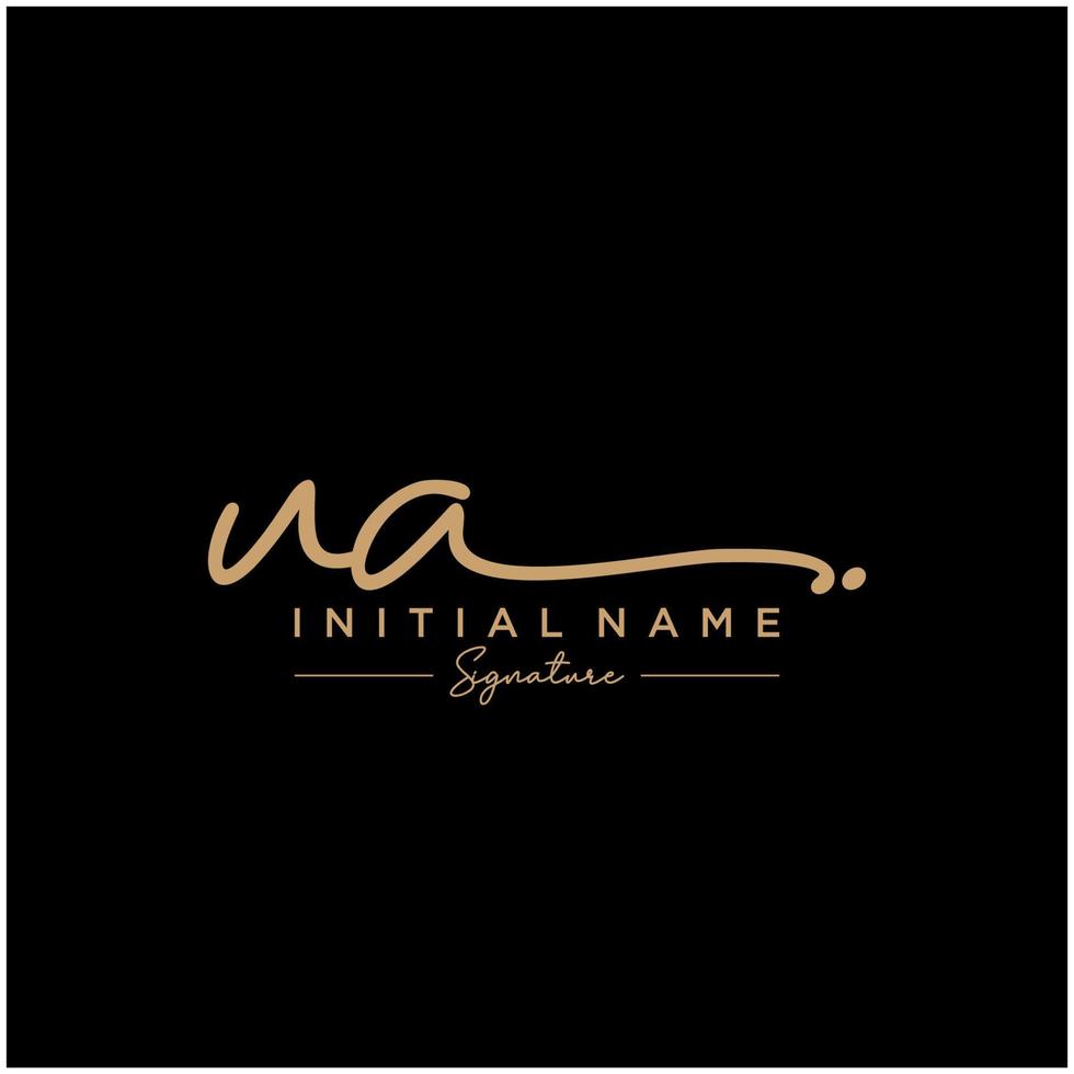 Letter UA Signature Logo Template Vector