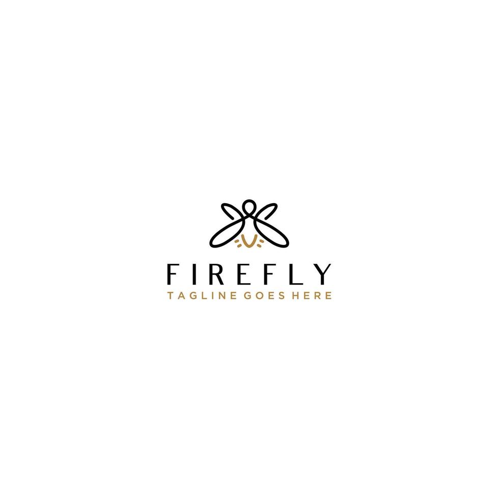 Firefly Logo Icon Design Template. Modern and Minimalist flat vector